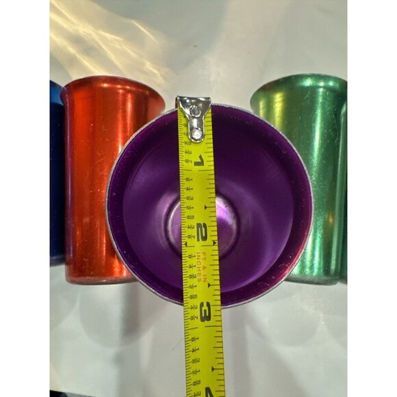 Aluminum Gold Pitcher & 6 Colorful Cups,Vintage,Vibrant,Pride, Retro MCM - Picture 14 of 16